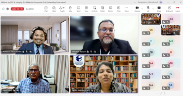 Webinar "ESG & Integrity: Are Malaysian Companies Truly Embedding Governance?"